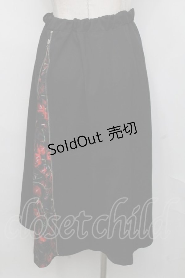 画像2: NieR Clothing / レース切り替えスカート  黒 S-24-07-31-089-PU-SK-AS-ZI (2)