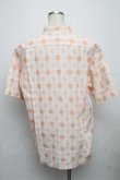 画像2: Karl Helmut / チェック&なみ刺繍半袖シャツ M オレンジＸ白チェック S-24-08-11-015-EL-BL-HD-ZT145 (2)