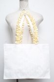 画像2: Maison de FLEUR / EC限定Belle/スクエアトートバッグ F アイボリー S-24-08-16-030-LO-BG-SZ-ZT346 (2)
