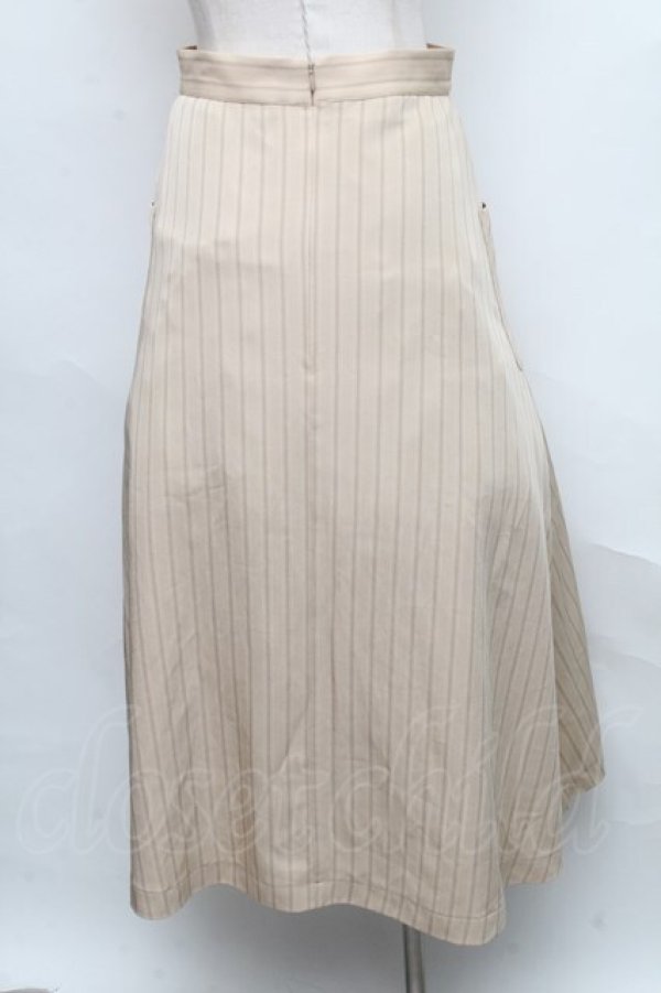画像2: LEBECCA boutique /交渉しにいくピンストライプスカート M アイボリー S-24-09-05-081-EL-SK-SZ-ZT013 (2)