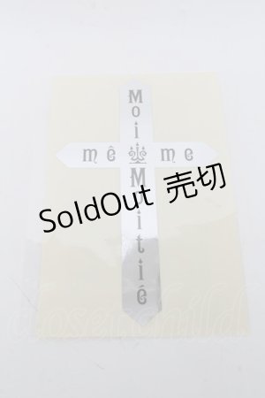 画像: 【SALE】Moi-meme-Moitie / ロゴクロスステッカー  グレー S-24-09-05-003-MO-ZA-AS-ZT444-F001