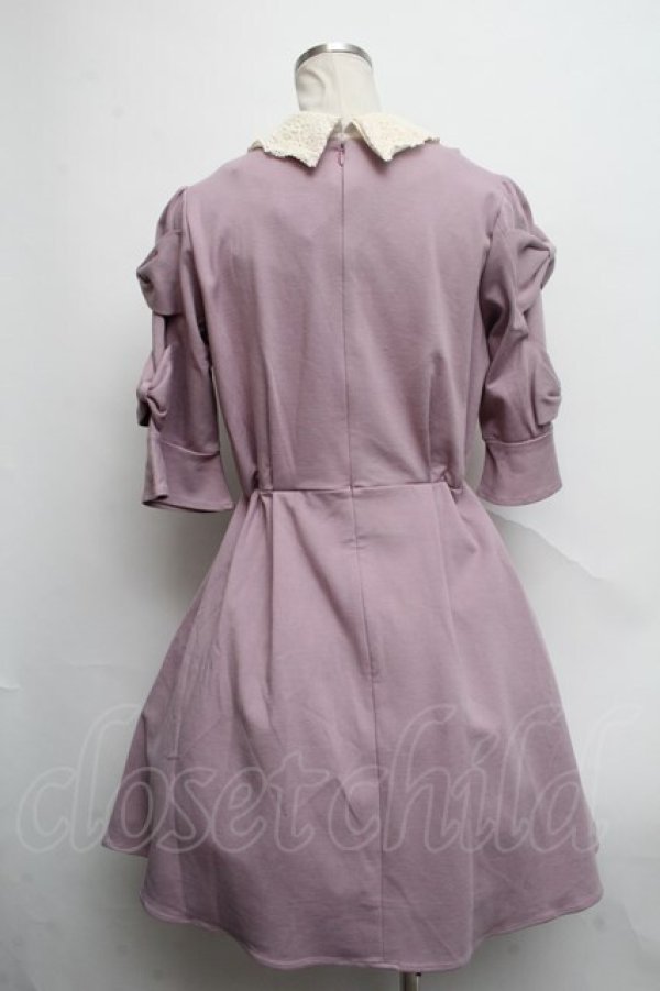 画像2: axes femme POETIQUE / リボン袖フレアワンピース  ピンク S-24-09-12-046-AX-OP-AS-ZT064 (2)