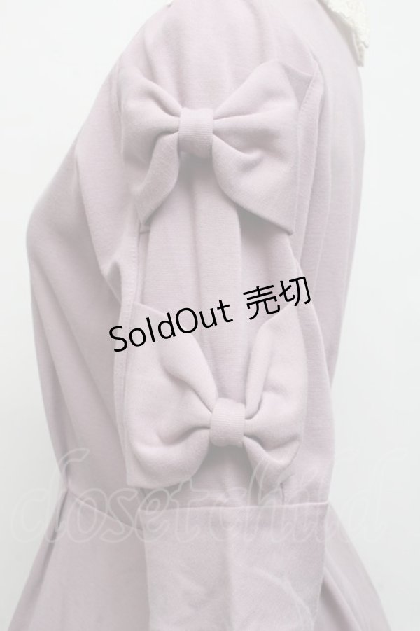 画像3: axes femme POETIQUE / リボン袖フレアワンピース  ピンク S-24-09-12-046-AX-OP-AS-ZT064 (3)