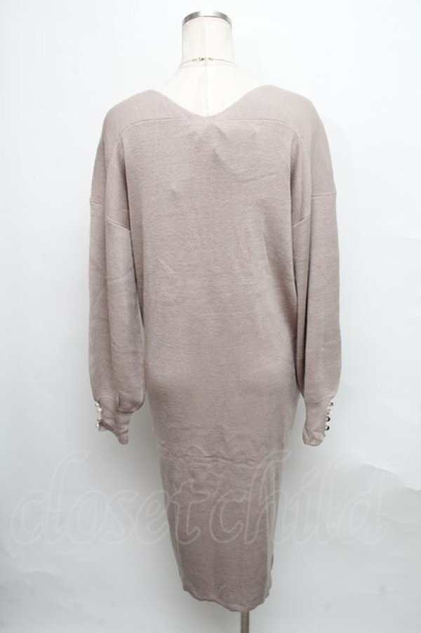 画像2: axes femme / ネックレス付ニットワンピース   S-24-09-14-039-AX-OP-AS-ZT032 (2)