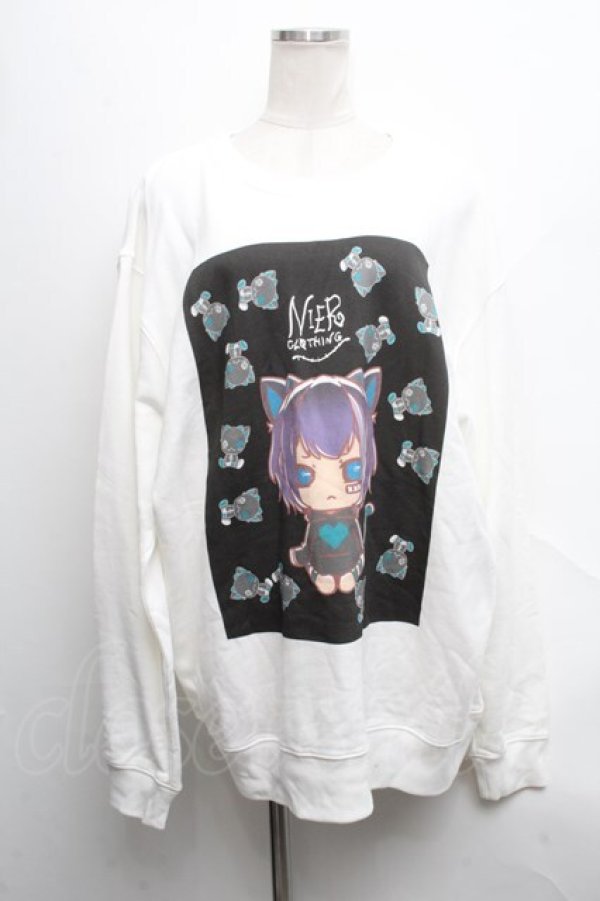 画像1: NieR Clothing / 擬人化シエルトレーナー  白 S-24-09-18-010-PU-TO-AS-ZT217 (1)