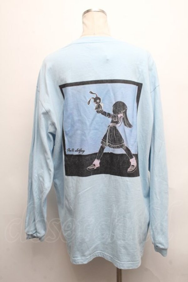 画像2: NieR Clothing / プリント長袖Tシャツ  サックス S-24-09-18-013-PU-TS-AS-ZT230 (2)