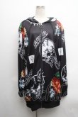 画像1: NieR Clothing / プリントパーカー  黒 S-24-09-18-003-PU-TO-AS-ZT218 (1)
