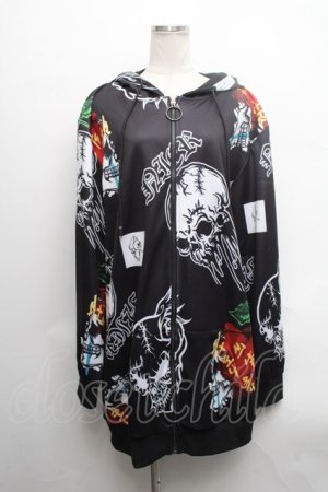 画像: NieR Clothing / プリントパーカー  黒 S-24-09-18-003-PU-TO-AS-ZT218