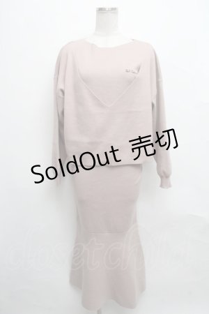 画像: NieR Clothing / ニットトップス＆ワンピース  ピンク S-24-09-18-033-PU-OP-AS-ZT214