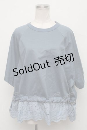 画像: 【SALE】Jane Marple Dans Le Saｌon / アイレットレーストップス  ブルーグレー S-24-09-19-019-JM-TO-AS-ZT282