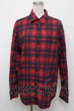 画像: NieR Clothing / タータンチェックシャツ  赤 S-24-09-19-034-PU-TO-HR-ZT229