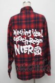 画像2: NieR Clothing / タータンチェックシャツ  赤 S-24-09-19-034-PU-TO-HR-ZT229 (2)