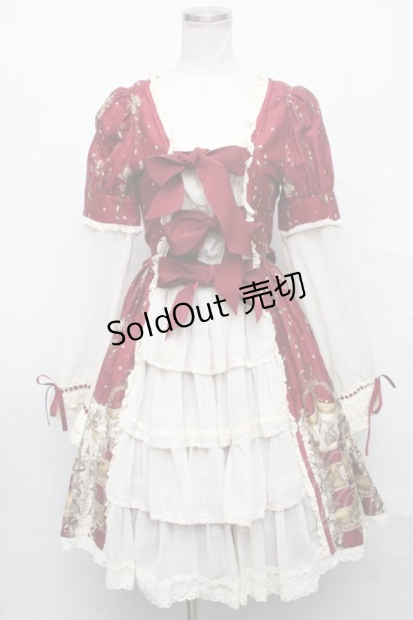 画像1: ALICE and the PIRATES / Masquerade Theaterワンピース  ワイン S-24-09-21-055-PA-OP-HR-ZS (1)
