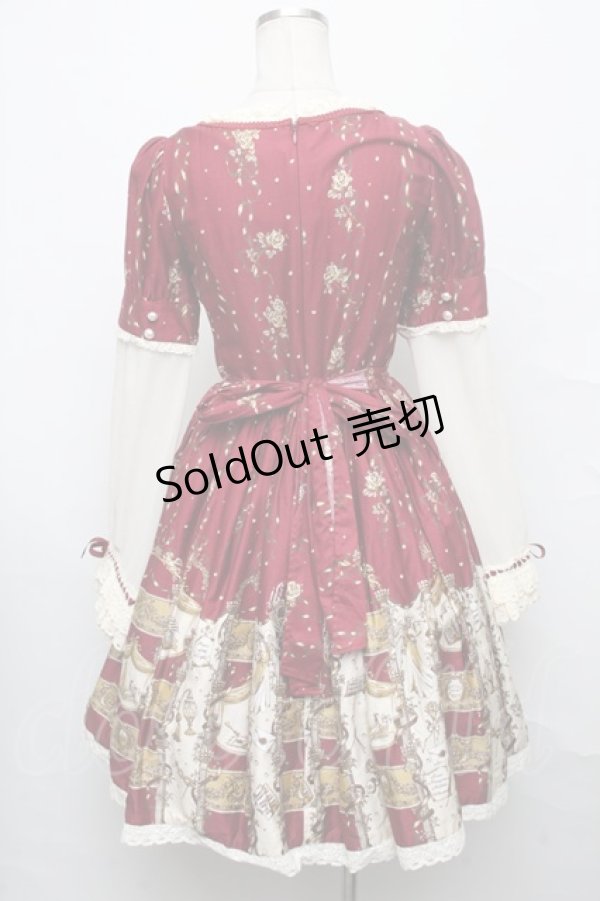 画像2: ALICE and the PIRATES / Masquerade Theaterワンピース  ワイン S-24-09-21-055-PA-OP-HR-ZS (2)
