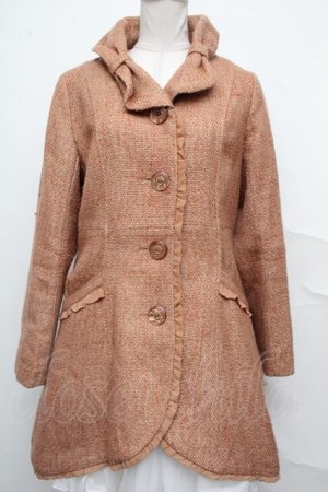 画像: axes femme / COATバック編み上げコート  オレンジ S-24-09-26-044-AX-JA-HR-ZTC063