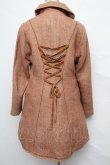 画像2: axes femme / COATバック編み上げコート  オレンジ S-24-09-26-044-AX-JA-HR-ZTC063 (2)