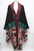 画像1: Qutie Frash / 和柄切り替え着物ロングカーディガン   S-24-10-05-053-QU-TO-HR-ZI (1)