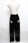 画像3: LISTEN FLAVOR / タイガーチェイナベロアトラックパンツ  黒 S-24-10-09-076-PU-TS-AS-ZT070 (3)
