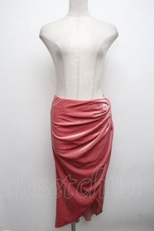 画像: LACEMADE / ベロアスカート  ピンク S-24-10-11-082-LO-SK-AS-ZT225