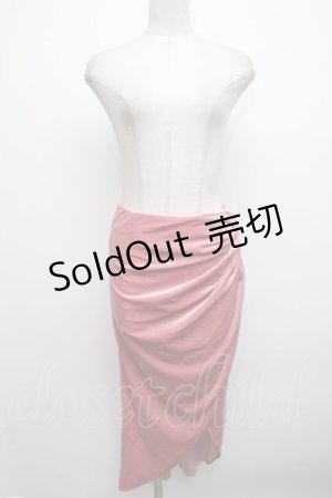 画像: LACEMADE / ベロアスカート  ピンク S-24-10-11-082-LO-SK-AS-ZT225