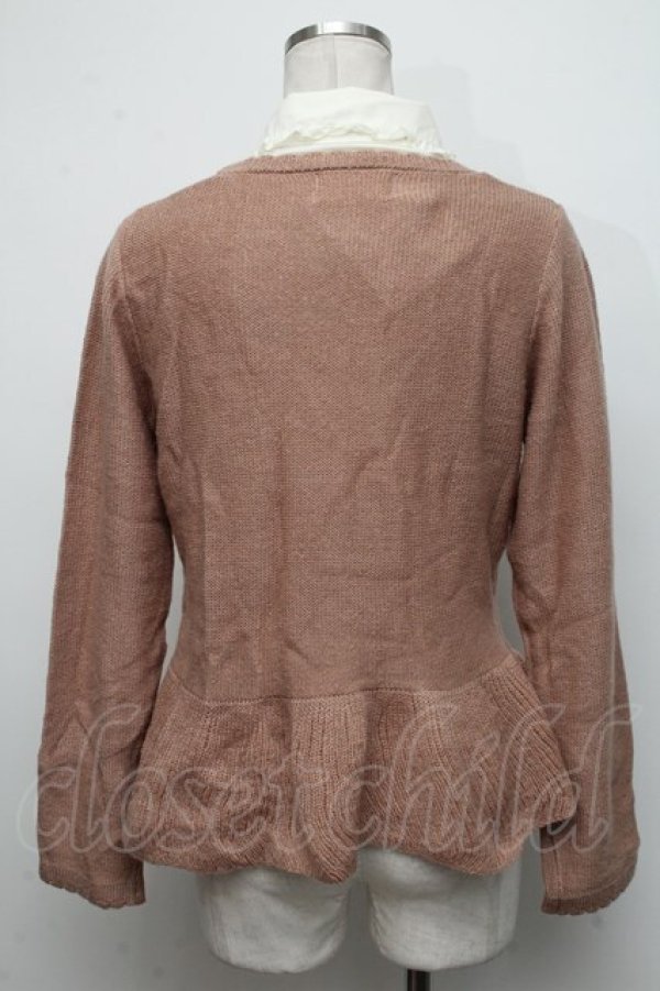 画像2: axes femme POETIQUE / 刺繍入りニットプルオーバー  ピンク S-24-10-11-033-AX-OP-HR-ZI (2)