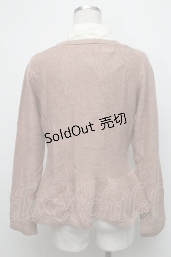 画像2: 【SALE】axes femme POETIQUE / 刺繍入りニットプルオーバー  ピンク S-24-10-11-033-AX-OP-HR-ZT496 (2)