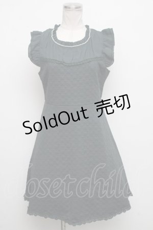 画像: axes femme / パール付カットJQワンピース  グリーン S-24-10-13-055-AX-OP-AS-ZS