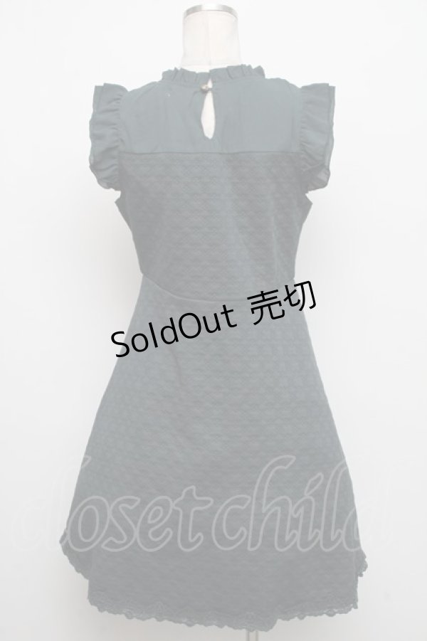 画像2: axes femme / パール付カットJQワンピース  グリーン S-24-10-13-055-AX-OP-AS-ZS (2)