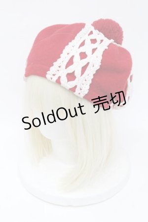 画像: 【SALE】Jane Marple / デザインベレー帽  赤 S-24-10-13-016-JM-AC-AS-ZT433