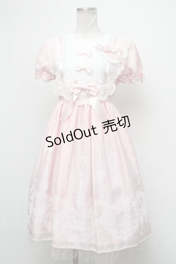 画像1: BABY,THE STARS SHINE BRIGHT / Sugar Rose Tea Timeプリントワンピース  ピンク S-24-10-15-056-BA-OP-HR-ZS (1)