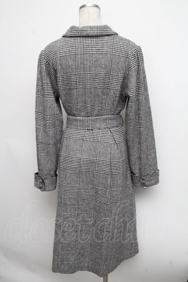 画像2: axes femme POETIQUE / 刺繍フィッシュテールコート  黒ｘ白 S-24-10-15-034-AX-CO-AS-ZT-C024 (2)