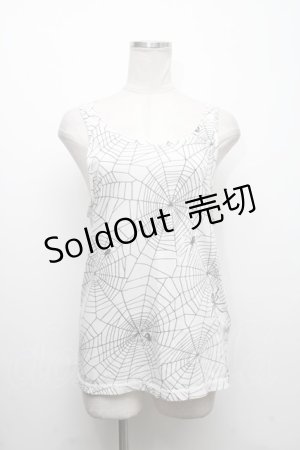 画像: MILKBOY / Spiderwebタンクトップ  白ｘ黒 S-24-10-17-004-MB-TO-AS-ZS