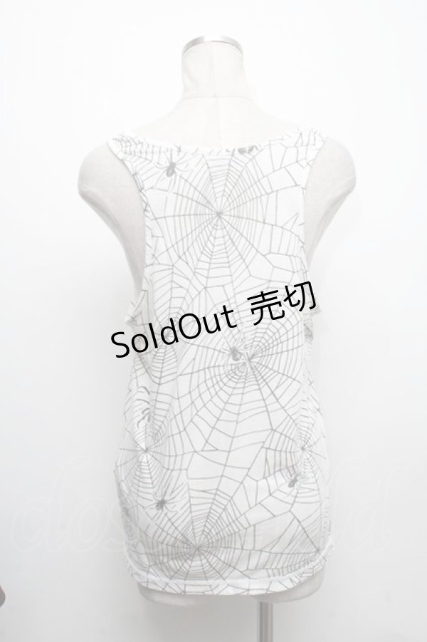 画像2: MILKBOY / Spiderwebタンクトップ  白ｘ黒 S-24-10-17-004-MB-TO-AS-ZS (2)