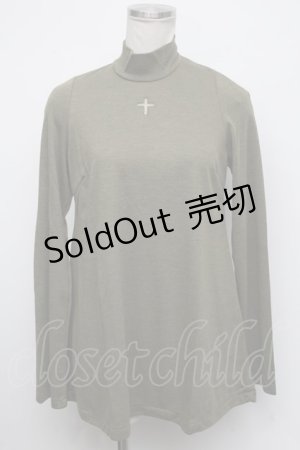 画像: OZONE COMMUNITY / クロスデザインハイネックトップス  カーキ S-24-10-19-034-PU-TO-AS-ZT376