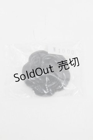 画像: MARBLE / バラブローチ  黒 S-24-10-19-006-GO-AC-HR-ZS