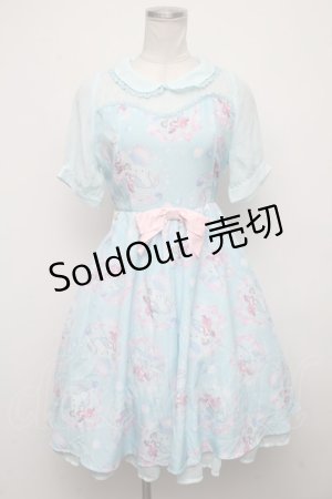 画像: Angelic Pretty / Disney Crystal Dream Mermaid アリエル＆フランダーワンピース  サックス S-24-10-22-066-AP-OP-AS-ZS