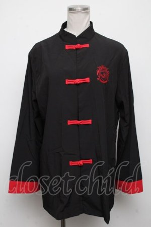 画像: NieR Clothing / チャイナボタンシャツ  黒 S-24-10-22-044-PU-BL-HR-ZT407