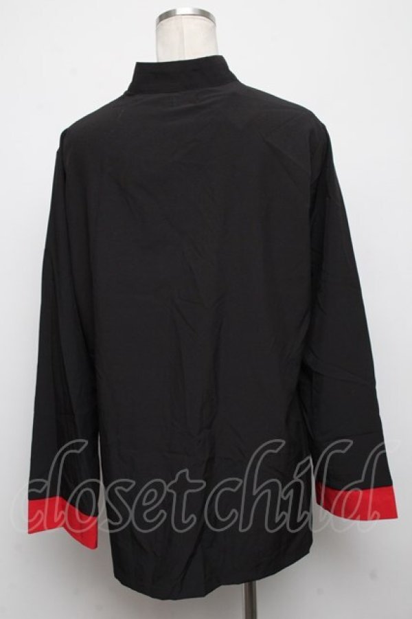 画像2: NieR Clothing / チャイナボタンシャツ  黒 S-24-10-22-044-PU-BL-HR-ZT407 (2)