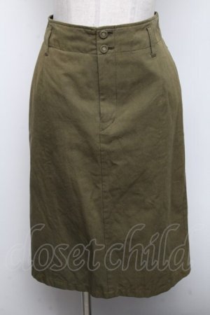 画像: Franche Lippee / バックティアードデニムスカート  カーキ S-24-10-24-067-LO-SK-HR-ZT224