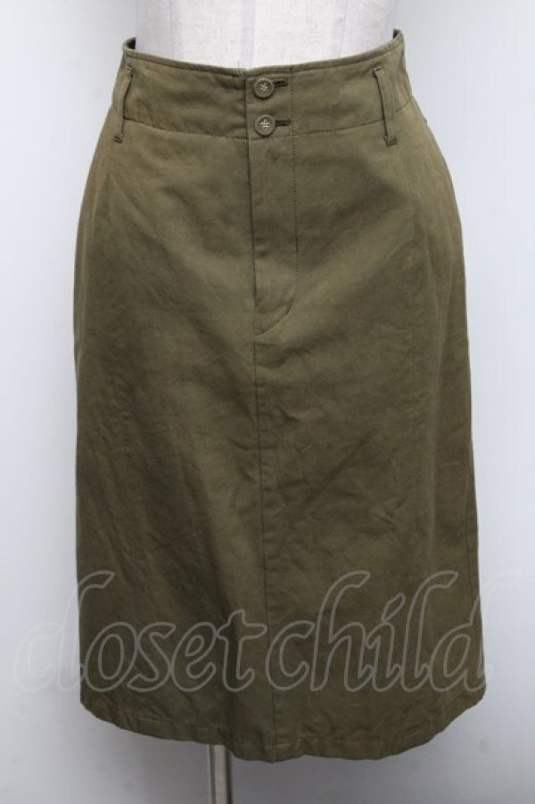 画像1: Franche Lippee / バックティアードデニムスカート  カーキ S-24-10-24-067-LO-SK-HR-ZT224 (1)
