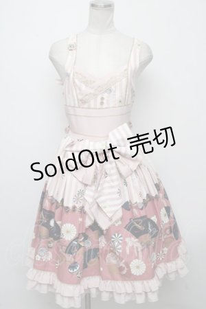 画像: metamorphose / うたかたの華かぐらフリルジャンパースカート  ピンク S-24-11-06-067-ME-OP-HR-ZS