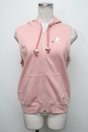 画像: PINK HOUSE / ノースリーブパーカー  ピンク S-24-11-11-026-LO-TO-AS-ZT236