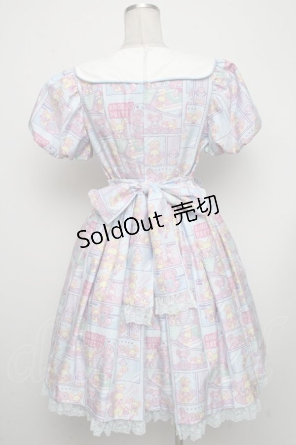 画像2: Angelic Pretty / Comic Toysワンピース  サックス S-24-11-13-061-AP-OP-AS-ZS (2)