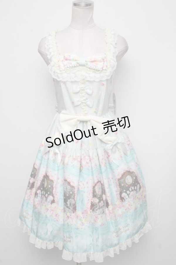 画像1: BABY,THE STARS SHINE BRIGHT / 夢色に花舞うPrincess Garden Party柄デコールジャンパースカート  ミント S-24-11-13-073-BA-OP-AS-ZS (1)