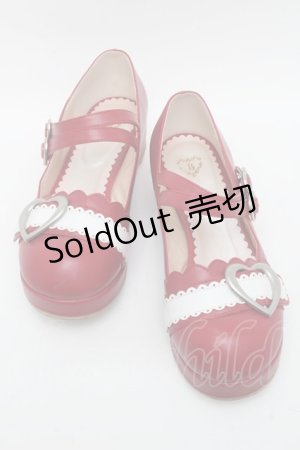画像: BABY,THE STARS SHINE BRIGHT / ハートバックルシューズ  赤 S-24-11-14-001-BA-SH-HR-ZS