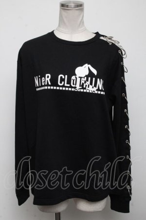 画像: NieR Clothing / リングデザイントップス  黒 S-24-11-14-022-PU-TO-AS-ZT235