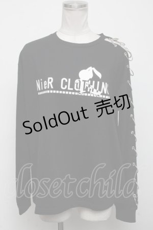 画像: NieR Clothing / リングデザイントップス  黒 S-24-11-14-022-PU-TO-AS-ZT235