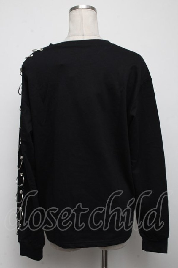 画像2: NieR Clothing / リングデザイントップス  黒 S-24-11-14-022-PU-TO-AS-ZT235 (2)
