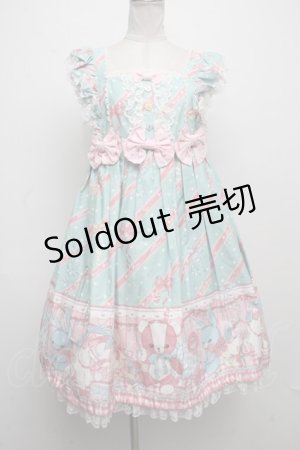 画像: Angelic Pretty / MELODY TOYSハイウエストジャンパースカート  ミント S-24-11-17-059-AP-OP-HR-ZS