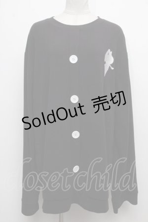 画像: NieR Clothing / カットカーディガン  黒 S-24-11-17-033-PU-TO-AS-ZT235